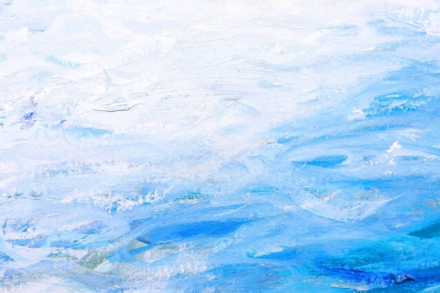 Close up shot of abstract sea painting